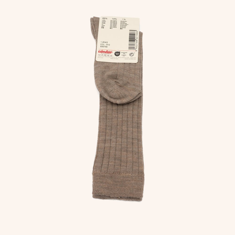 bisgaard x Cóndor merino wool rib knee high socks arena