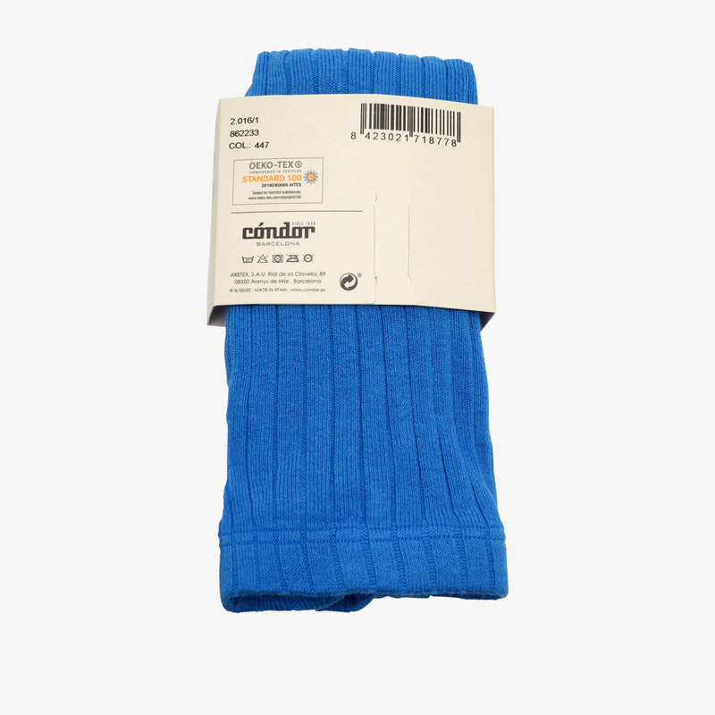 bisgaard x Cóndor cotton rib tights eletric blue