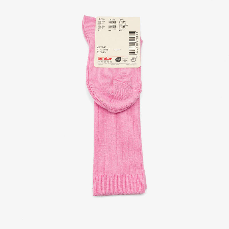 bisgaard x Cóndor cotton rib knee high socks chicle