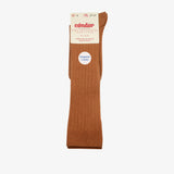 bisgaard x Cóndor cotton rib knee high socks canela