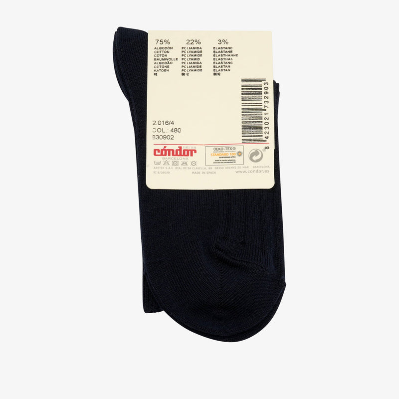 bisgaard x Cóndor cotton rib short socks navy