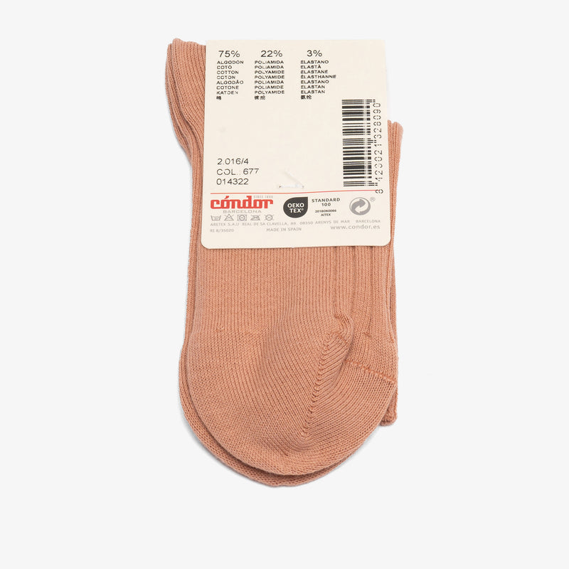 bisgaard x Cóndor cotton rib short socks nougat