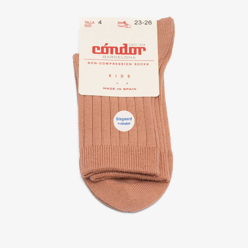 bisgaard x Cóndor cotton rib short socks nougat