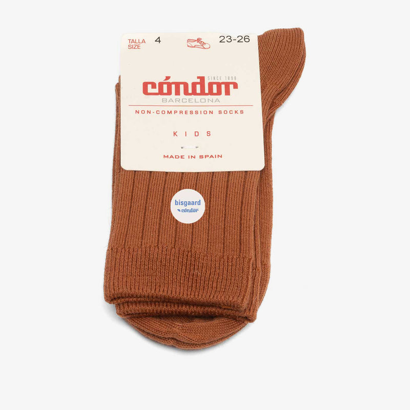 bisgaard x Cóndor cotton rib short socks oxido