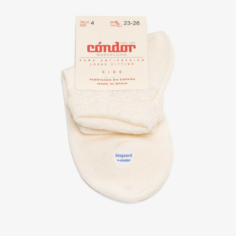 bisgaard x Cóndor cotton ankle sock with openwork cava