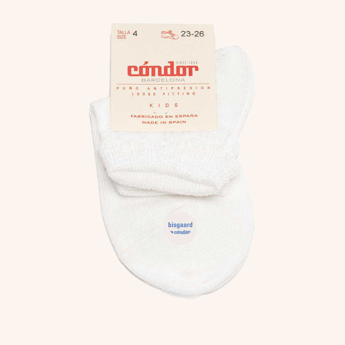 bisgaard x Cóndor cotton ankle sock with openwork  blanco