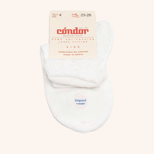 bisgaard x Cóndor cotton ankle sock with openwork  blanco