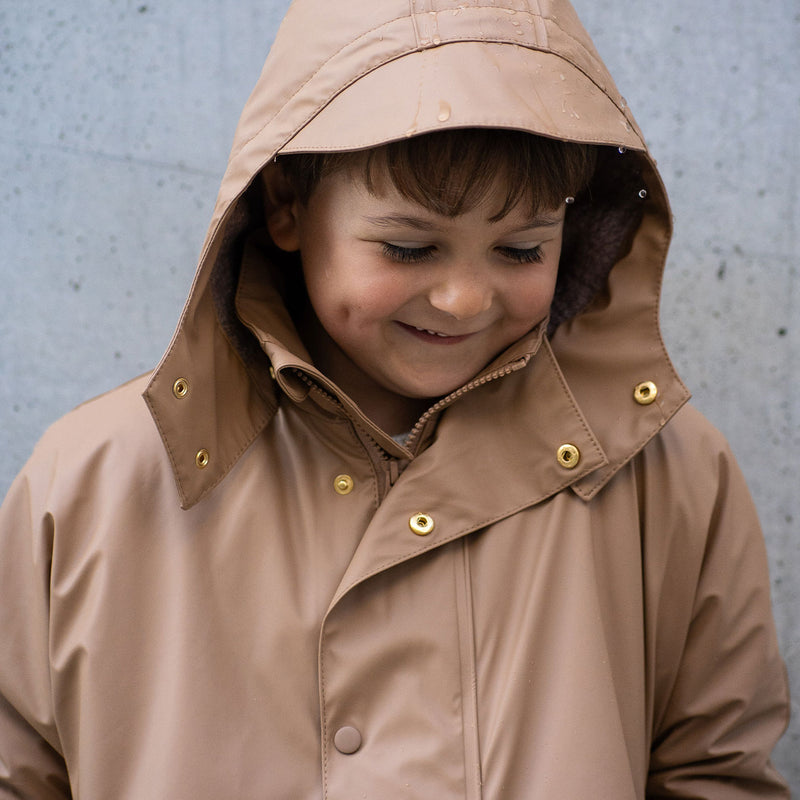 bisgaard aarhus rain jacket wool caramel