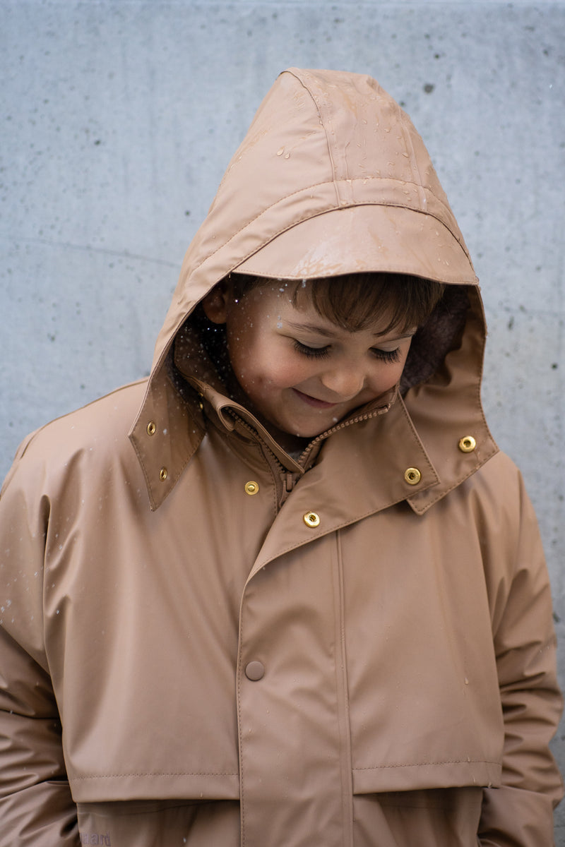 bisgaard aarhus rain jacket wool caramel