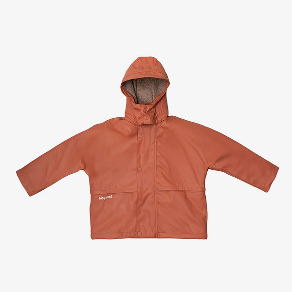 bisgaard aarhus rain jacket wool rose hip